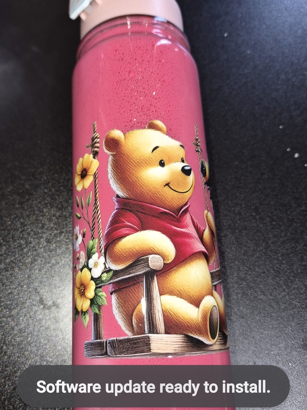 Pink Winnie the Pooh Water Bottle - Cute Character Design